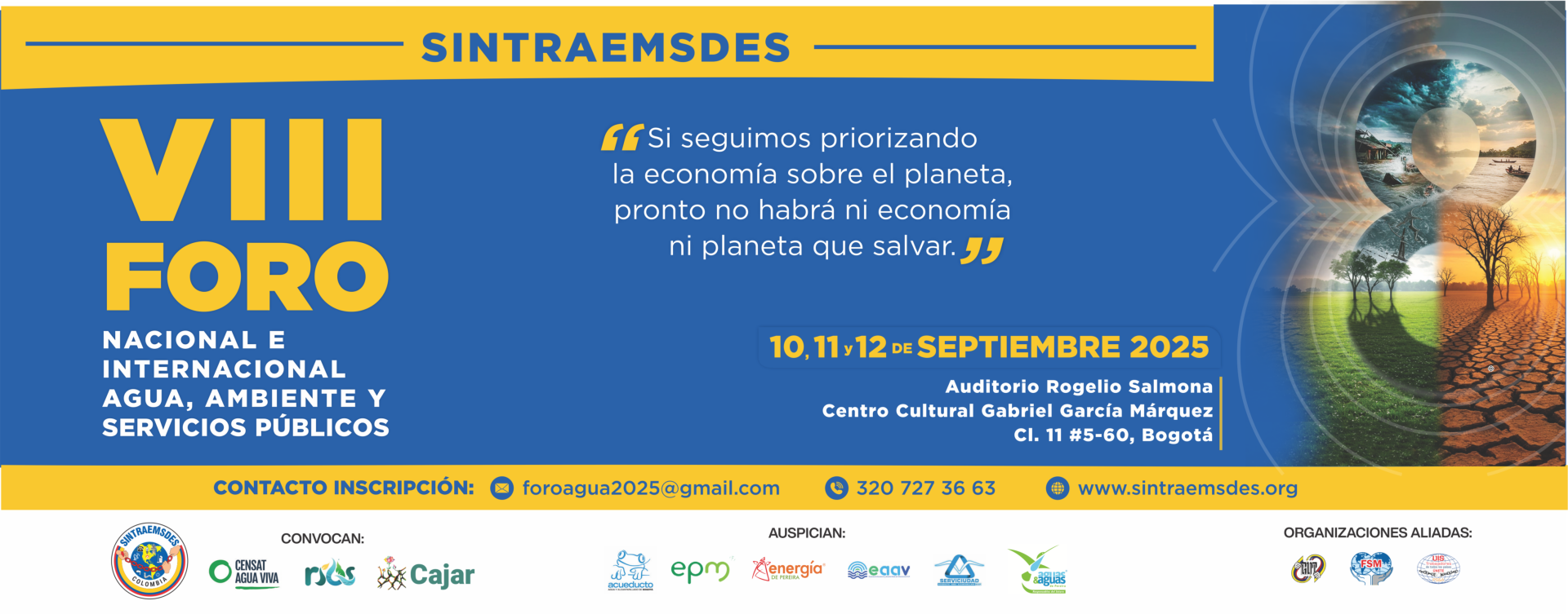 VIII FORO NACIOANL E INTERNACIONAL DEL AGUA, AMBIENTE Y SERVICIOC PÚBLICOS