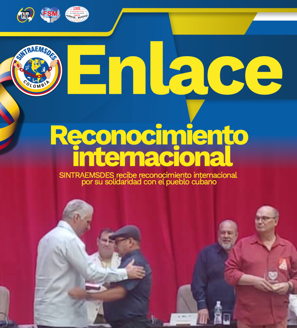 SINTRAEMSDES recibe reconocimiento internacional por su solidaridad con el pueblo trabajador cubano