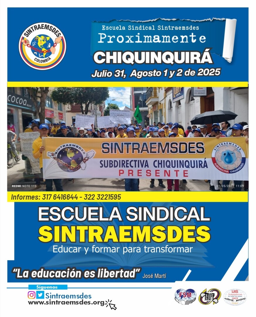 Escuela Sindical Sintraemsdes Chiquinquirá