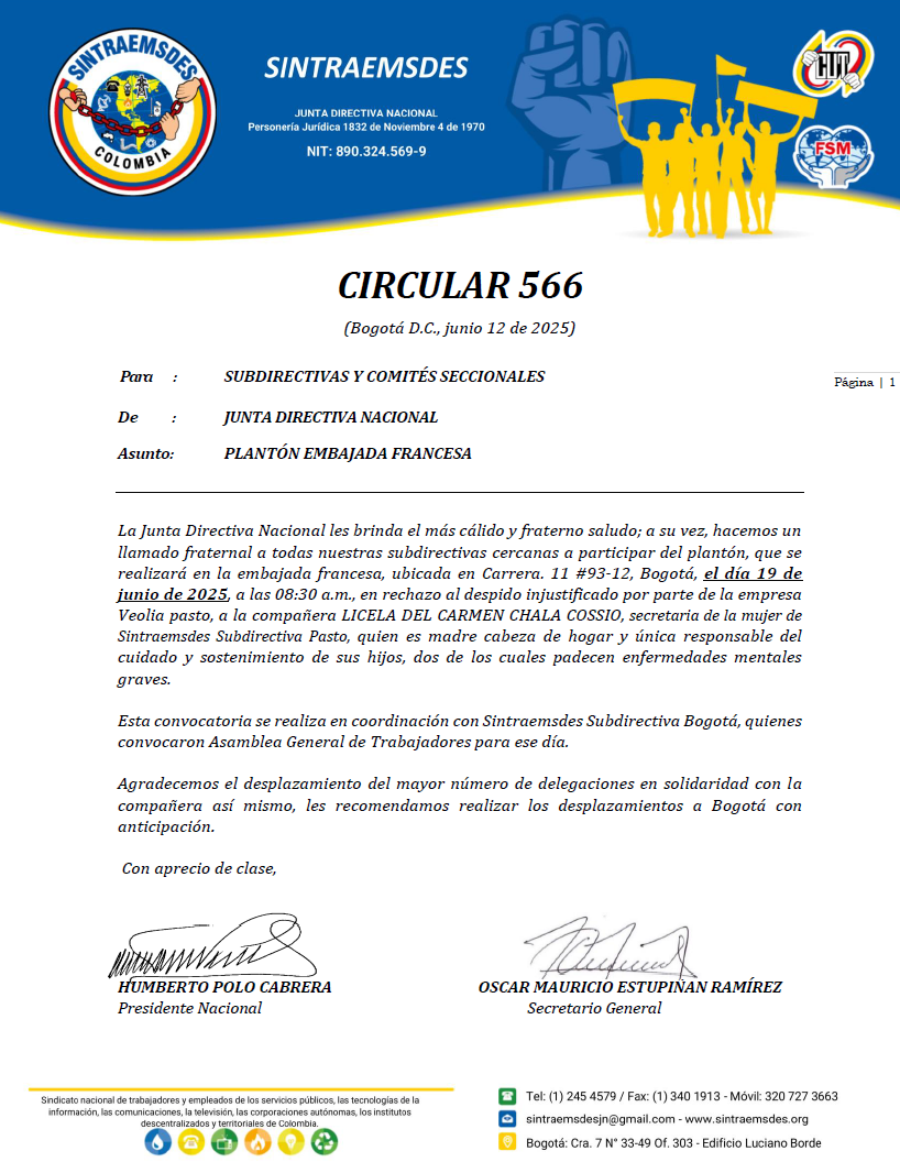 CIRCULAR 566