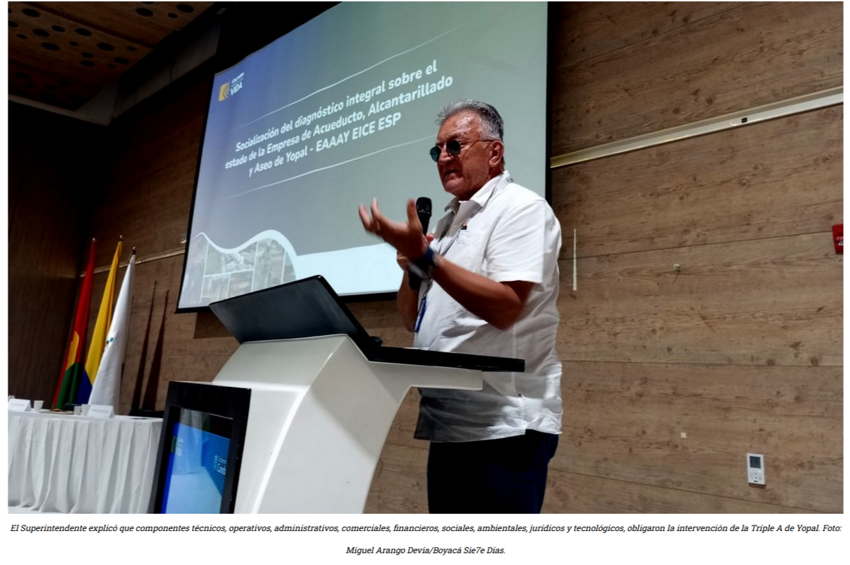 La Empresa de Acueducto de Yopal seguirá intervenida por Superservicios