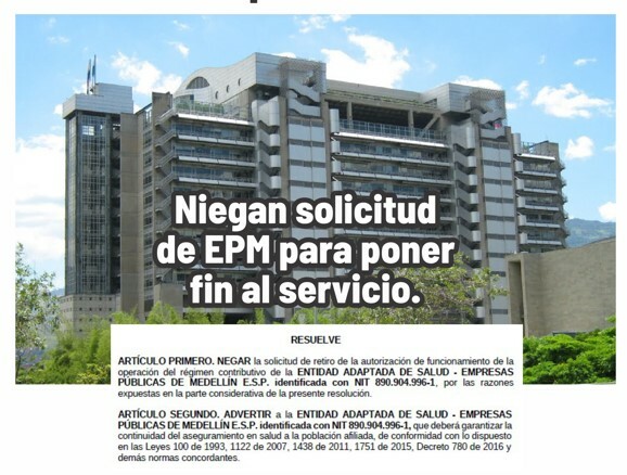 “Trabajadores de EPM tendrán Servicio Adaptado de Salud para rato”
