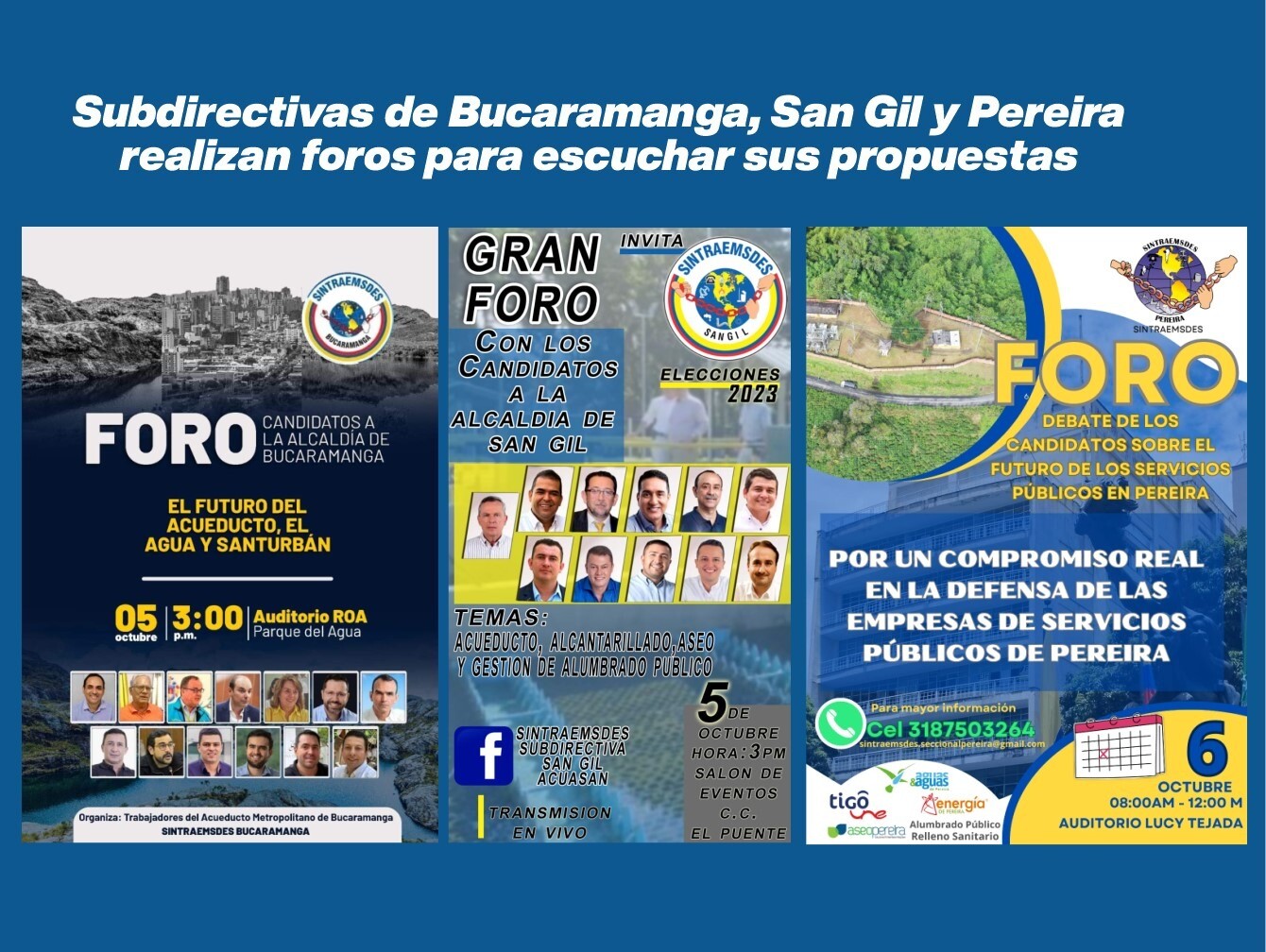 ¿Qué ofrecen los candidatos a las alcaldías y gobernaciones al sector de servicios públicos?