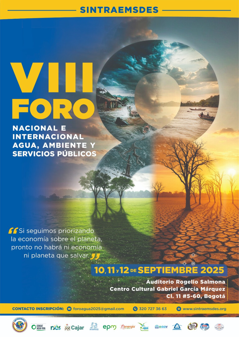 VIII FORO NACIONAL E INTERNACIONAL AGUA, AMBIENTE Y SERVICIOS PÚBLICOS – BOGOTÁ COLOMBIA