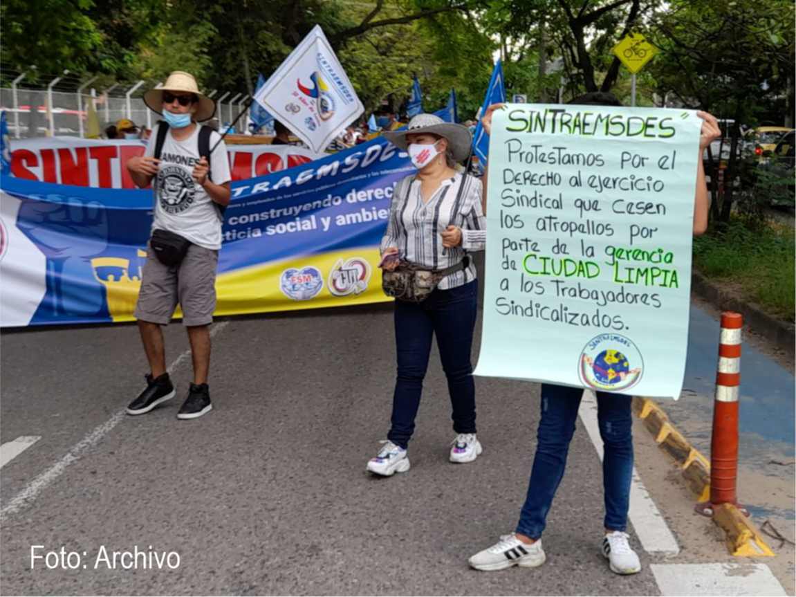 A LOS TRABAJADORES DE LA EMPRESA  CIUDAD LIMPIA NEIVA S.A. ESP AFILIADOS  A SINTRAEMSDES Y TRABAJADORES DE  LOS SERVICIOS PÚBLICOS DE COLOMBIA