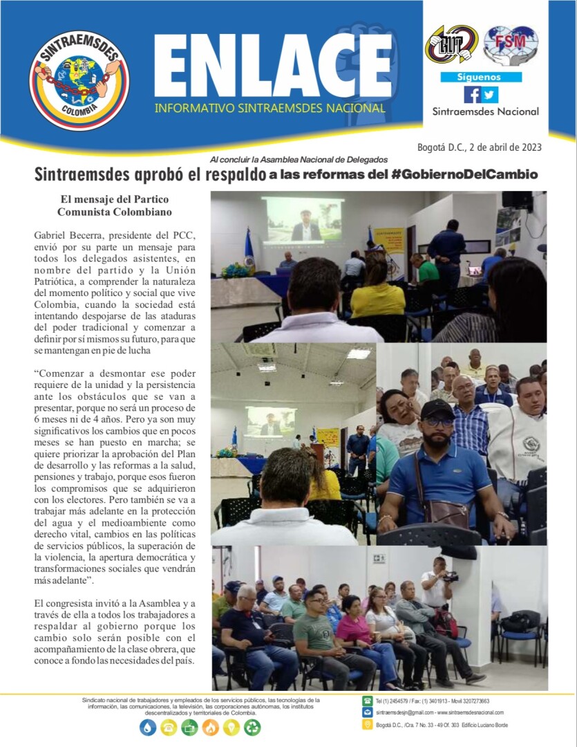 Al concluir la Asamblea Nacional de Delegados