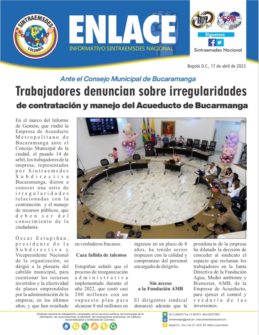 Ante el Consejo Municipal de Bucaramanga