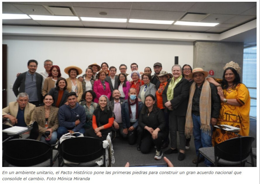El Pacto Histórico apuesta por la unidad y el acuerdo nacional