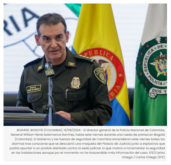 Director de la Policía da detalles el presunto atentado contra el Palacio de Justicia