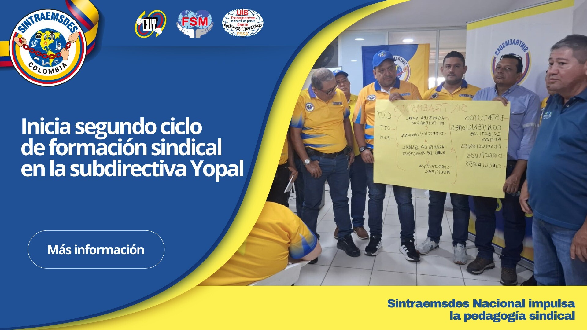 Inicia segundo ciclo de formación sindical básica en la subdirectiva Yopal