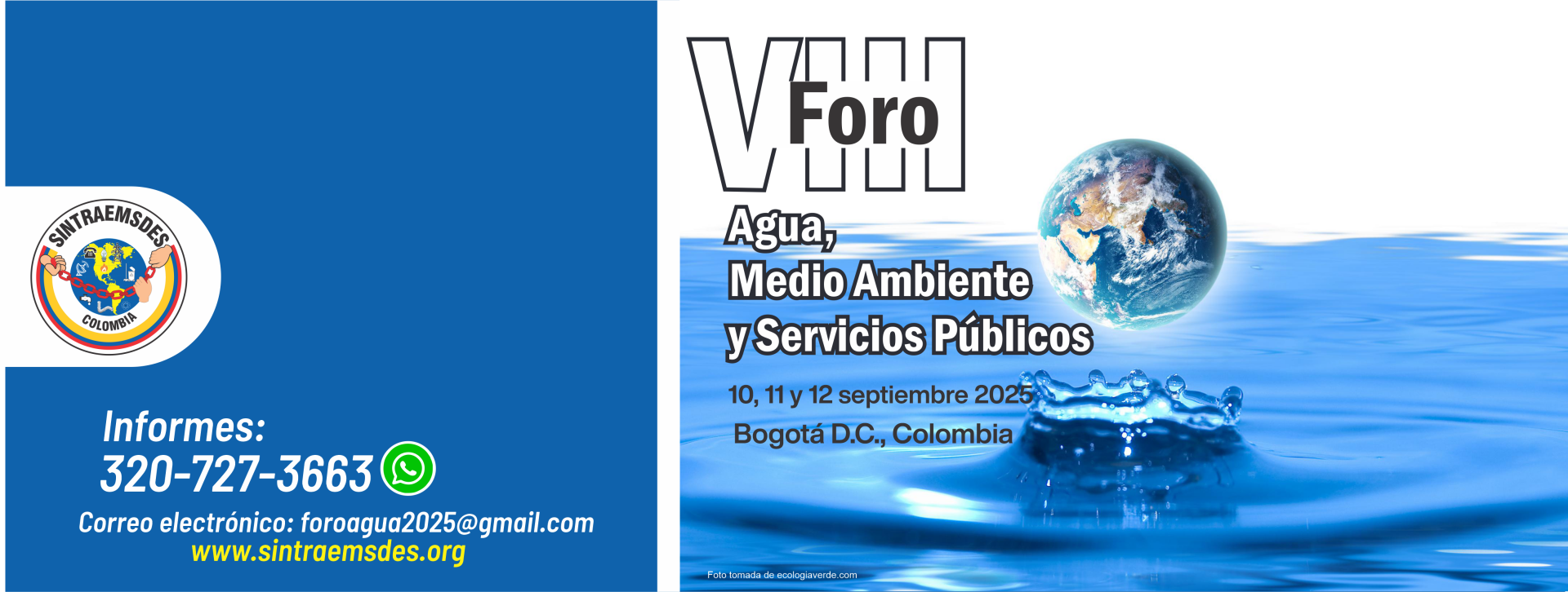 VIII Foro Nacional e Internacional Agua, Medio Ambiente y Serivicios Públicos