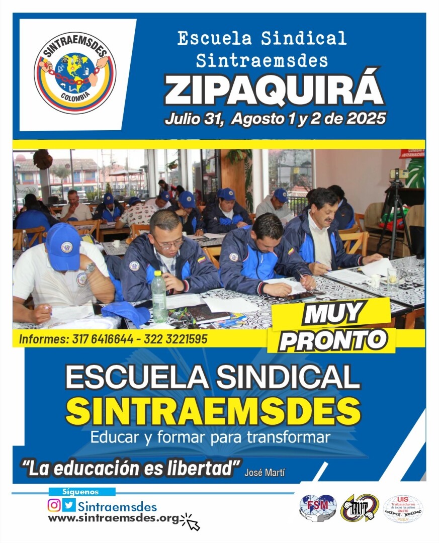 Escuela Sindical Sintraemsdes - Zipaquirá II Ciclo de formación básica